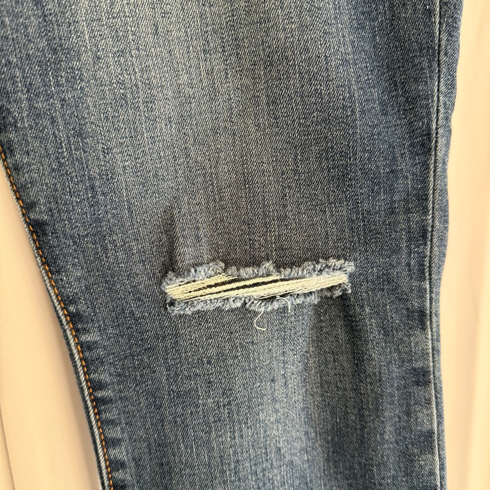 GAP High Rise Distressed Skinny Jeans Blue Ankle 30R - Picture 6 of 9
